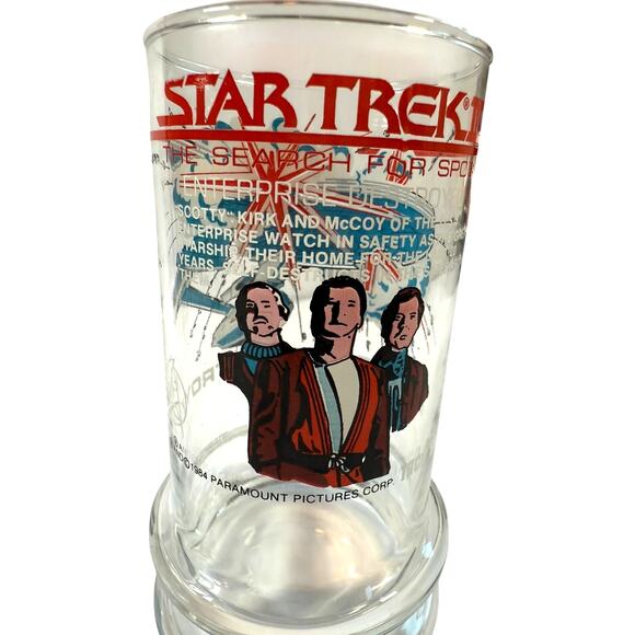 Star Trek III The Search for Spock 1984 Taco Bell Collectors Glasses Set of 2 - Picture 6 of 9